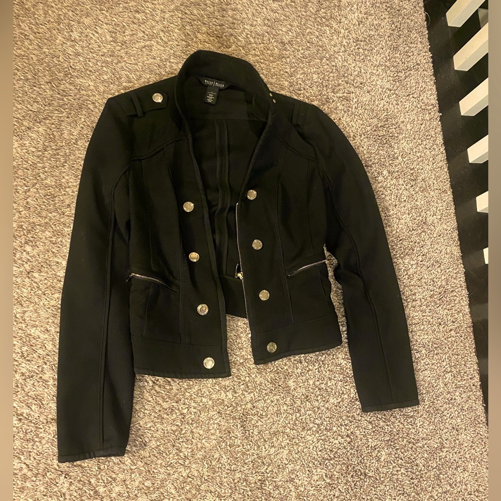 WHBM Black And Gold Button-Up